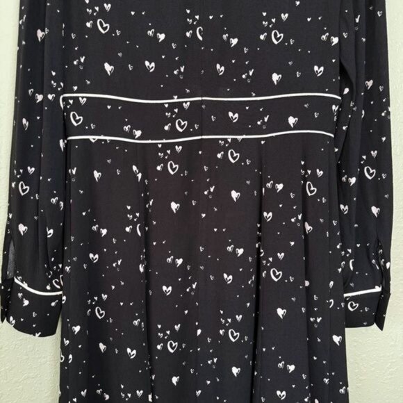 NWT Parker black white heart Kaylin mini fit and flare dress 50s 8 - Picture 10 of 13